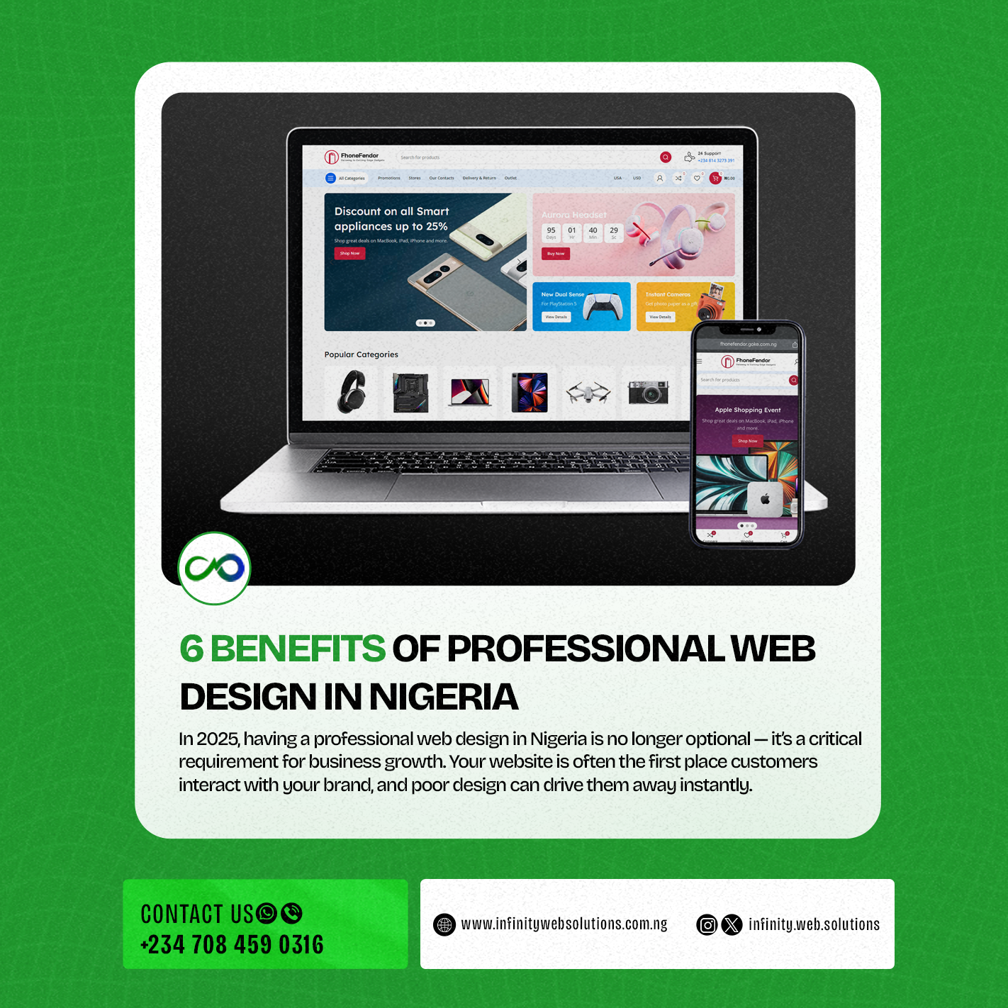 6 Benefits of Professional Web Design in Nigeria